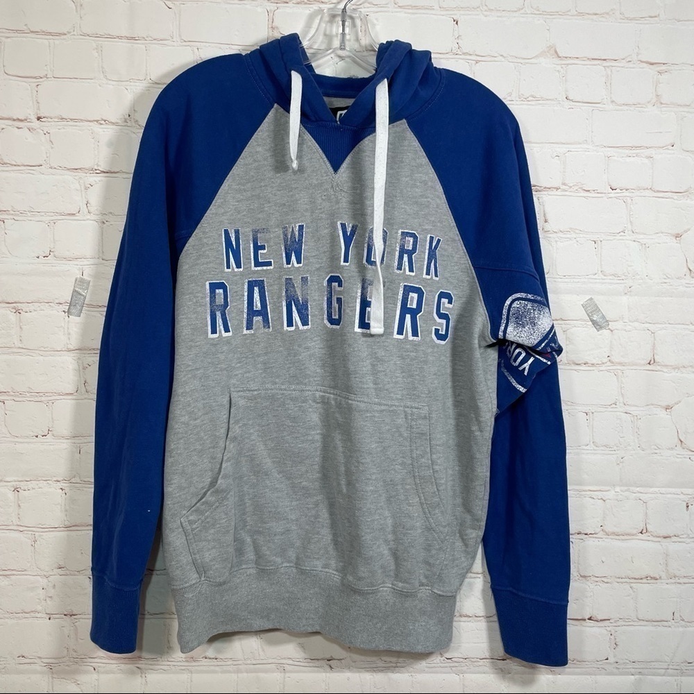 Hands High Men's New York Rangers NHL Hoodie Size Small S Blue Gray Pullover
